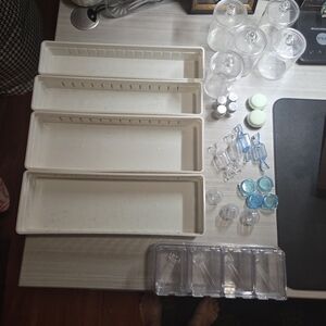 White and Clear Storage Large And Small Organizers